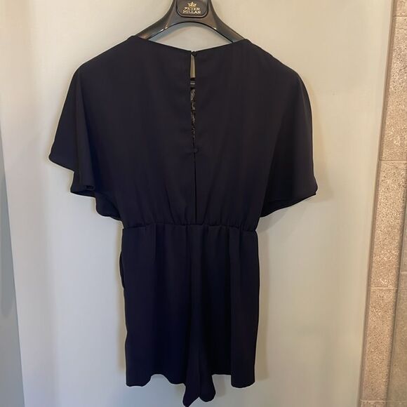 Erin Fetherston Navy Lace Inset Romper - Picture 7 of 9